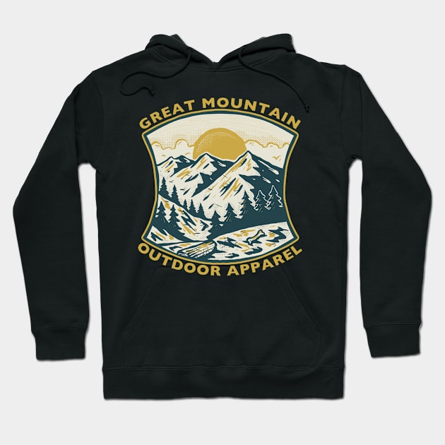 Great Mountain Outdoor Adventure Hoodie by 78soeef